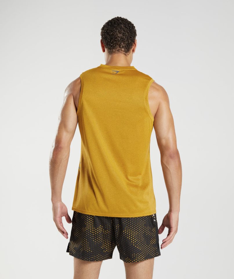 Men's Gymshark Sport Tanks Yellow | CA A65N7D